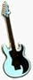 Peavy 6 String Light Blue Guitar Shaped Enamel Pin - Authentic Vintage Retro 1980's!