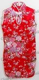 Chinese Girl's Colorful Cheongsam Mini Dress Red Available Sizes: 6M, 3T, 4, 6, 8, 10, 12, 14, 16