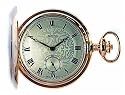 Bernex Swiss Made Mechanical Rose Gold Plate Full Hunter Pocket Watch, Oversize paterned case