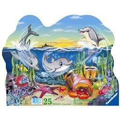 Dolphins Contour Frame Jigsaw Puzzle 25pc