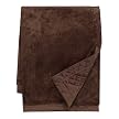 Home Faux Rabbit Fur Throw Brown