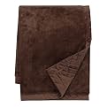 Home Faux Rabbit Fur Throw Brown