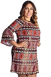 Plus Size Polyester Flutter Short Sleeves  Dress