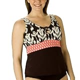 Women's Plus Size Merona Tankini Swim Top - Bittersweet