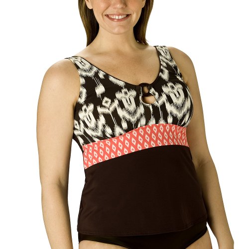 Women's Plus Size Merona Tankini Swim Top - Bittersweet