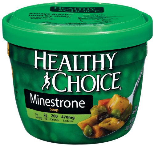 Healthy Choice Soup Ministrone, 14-Ounce Microwave Bowls (Pack of 12) by Healthy Choice