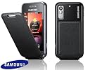 Samsung GT S5230 Star - Etui Tasche Akkudeckel mit Lederklappe *Spezielle Anfertigung* fuer S5230 (Original Samsung)