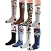 Deer Mum Boy's Cartoon Dinosaur Pattern Knee High Socks Long(7y-12y)