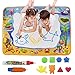 Estefanlo Aqua Magic Doodle Mat,Kids Toys Gifts Large Water Drawing Mat with Water Painting Kits,Educational Coloring Drawing Doodle Board for 2, 3, 4, 5, 6, 7, 8 Years Old Kids, Toddlers, Boys, Girls
