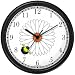 Bee on Daisy Flower - Bee or Bumblebee - JP Wall Clock by WatchBuddy Timepieces (Black Frame)