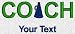 Personalized custom embroidered cheerleading coach on ladies t-shirt