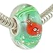 Under the Sea Murano Style Glass Bead on Sterling