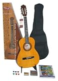 Produkt-Bild: Einsteiger Gitarrenset School 4/4 - 4/4 Konzertgitarre inkl. Peter Bursch's Kindergitarrenbuch: Gitarrenlehrbuch ohne Noten, DIN A4, Hardcover, 108 Seiten, 1 CD