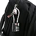 Pixnor TSA Approved Travel Combination Cable Luggage Locks 3-Digit for Suitcases Backpacks 4 Pack Black