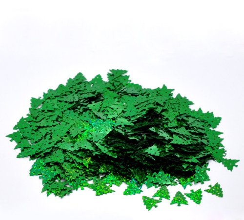 Rockin Beads Brand, 1000 Christmas Tree Green Ab Sequins for Sewing Card Making Scrapbooking Crafts 16mm