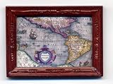Dollhouse Miniature Framed Print of an Antique Map