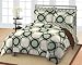 Geometric Circles Blue and Brown Comforter Set