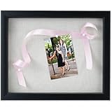 Lawrence Frames 11 by 14-Inch Black Shadow Box Frame, Linen Inner Display Board
