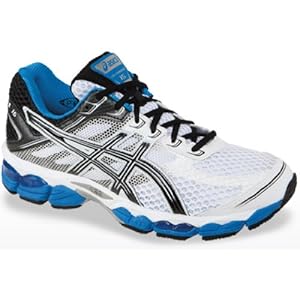 ASICS Men's GEL-Cumulus 15 Running Shoe,White/Black/Royal,10 M US