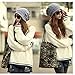 Women's Pearl Decoration Knitted Woolen One Ball Mesh Cover Up Hat (A1)