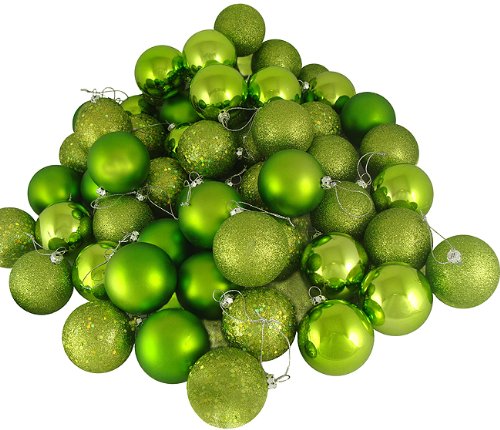 16ct Green Kiwi Shatterproof 4-Finish Christmas Ball Ornaments 3″ (75mm) 16ct Green Kiwi Shatterproof 4-Finish Christmas Ball Ornaments 3″ (75mm)