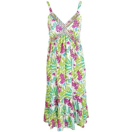 Petite Bay Studio Sleeveless Floral Cotton Maxi Dress