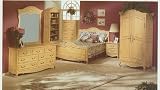 Honey Pine Country French Bedroom Set