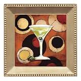 Bar Scene Ambiance Coaster Set - Gold Frame by 