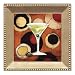 Bar Scene - Gold Frame Drink Coasters - Style ALSG1