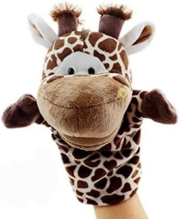 Cartoon Zoo Friends Hand Puppet for Children Story Time Brown Giraffe