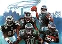 Philadelphia Eagles (Donovan McNabb, Brian Westbrook, Brian Dawkins, Trent Cole, Asante Samuel) Sports Poster Print - 11" X 17"