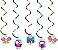 Creative Converting Owl Pal Dizzy Danglers Hanging Party Decorations, 5-Count
