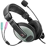 Etekcity RoverBeats Bravo Professional Over Ear Stereo Headset with Microphone, Headset Splitter