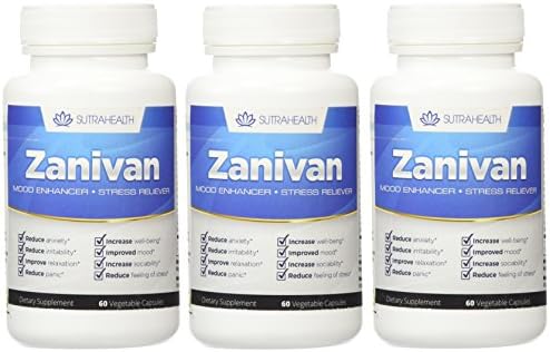 Zanivan Anxiety Pills for Relief and Natural Relaxant Supplement - Advanced Pharmaceutical Grade Formulation for Stress Relief and Mood Swings - Feel Calm and Relax Faster -Safe and Effective 90 Day Supply (180 Capsules)
