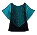 eVogues Plus Size Glitter Layered Look Poncho Top