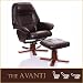 Verbundleder Relaxsessel, Liegesessel “The Avanti” mit Hocker, Haselnuss