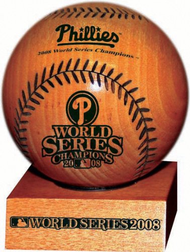 Buy Philadelphia Phillies 2008 World Series Champions Laser Engraved Wood Baseball by FansEdge