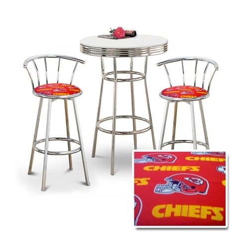 Chrome Bar Table & 2 Chrome 29