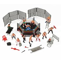 Liberty Imports Mini Wrestling Ring Playset with Figures & Accessories
