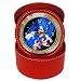 Jewelry Case Clock Red of Sonic the Hedgehog on Blue Swirl