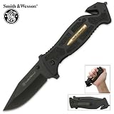 SW Bullet Knife Drop Point Black Aluminum