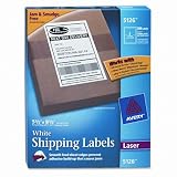 AVERY-DENNISON / Shipping labels for laser printers, 5-1/2 x 8-1/2, permanent, white, 200 per box / AVE5126 / Sold as 1 Box / Mfr Part # 5126 \*/ Shipping labels for laser printers, 5-1/2 x 8-1/2, per