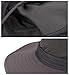 Connectyle Unisex Daily Outdoor Cowboy Sun Hat Wide Brim Bucket Fishing Hats Summer String Hat Cap,Dark Grey,55-59cm