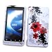 Motorola DROID 2 A955 (Verizon) Snap-on Protector Hard Case Image Cover "Artistic Red Flowers" Design