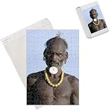 Photo Jigsaw Puzzle of An old Dassanech man wearing a traditional lip ornament and earrings from AWL Discover Images