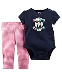 カーターズ Carter's ロンパース ボディスーツ 半袖 ＆ パンツ 綿100% 2点セット 2-Piece Bodysuit & Pant Set NB (50-55cm)