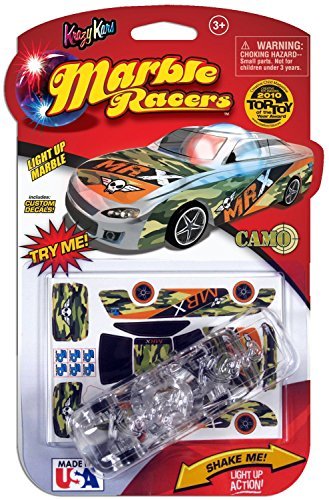 Skullduggery Krazy Kars Marble Racers, Light Up Camouflage