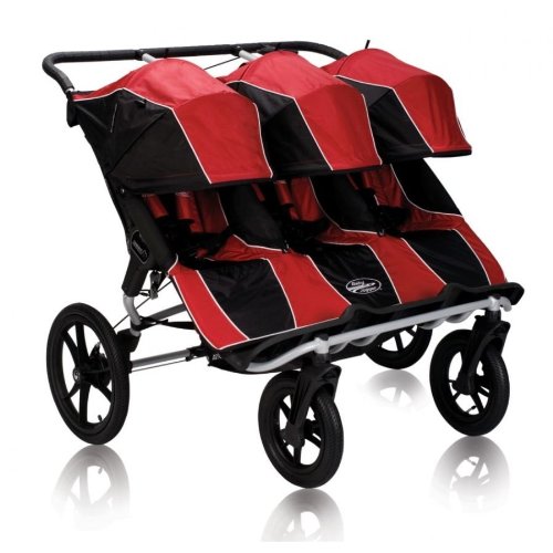 Baby Jogger Summit XC Triple Stroller - Red/Black -- red