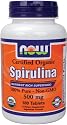 NOW Foods Organic Spirulina 500mg  Tablets, 180 Tablets