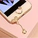 Bthdhk(TM) Love Pearl Diamond Pendant Pentagram Anti Dust Dock Ear Plug +Pink Love Home Button for Iphone 6S /6S Plus,iphone 6 6Plus,iphone 5S/SE,ipad Mini Ipad Air 2,ipod Touch 5